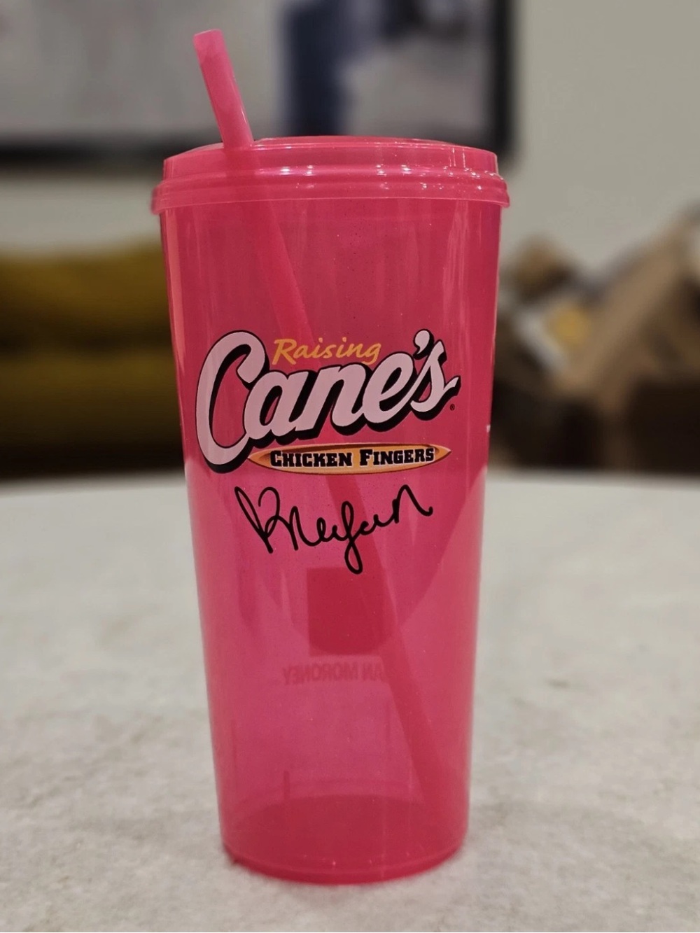 Raising Canes x Megan Moroney 32oz Pink Glitter Cloud 9 Tumbler Cup
